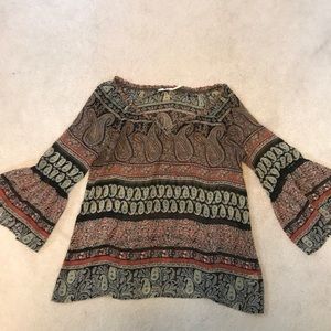 Altar’d State Sheer Peasant Top